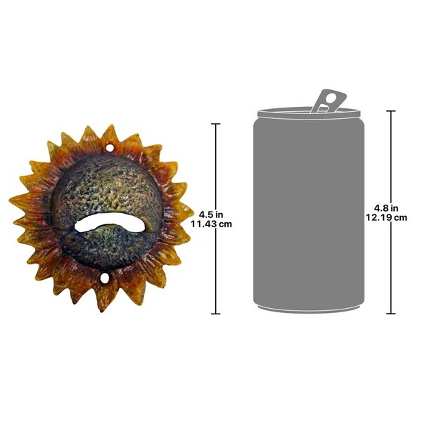 Design Toscano Sunny Sunflower Cast Iron Bottle Opener - SP1061