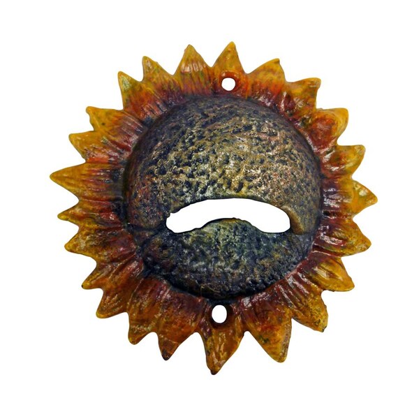 Design Toscano Sunny Sunflower Cast Iron Bottle Opener - SP1061