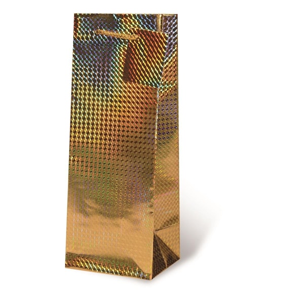 Wrap-Art Gold Foil Bag with Plastic Rope Handle - 17119