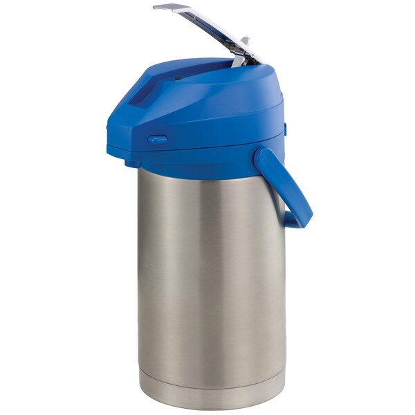 Service Ideas Color Me SVAC, Vacuum Insulated Airpot, Stainless Vacuum, 3 Liter, Brushed - CTAL30BLU