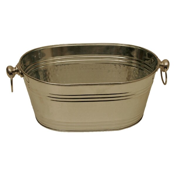 Wald Imports 14 in. Polished Silver Beverage Oval Bucket - 3636