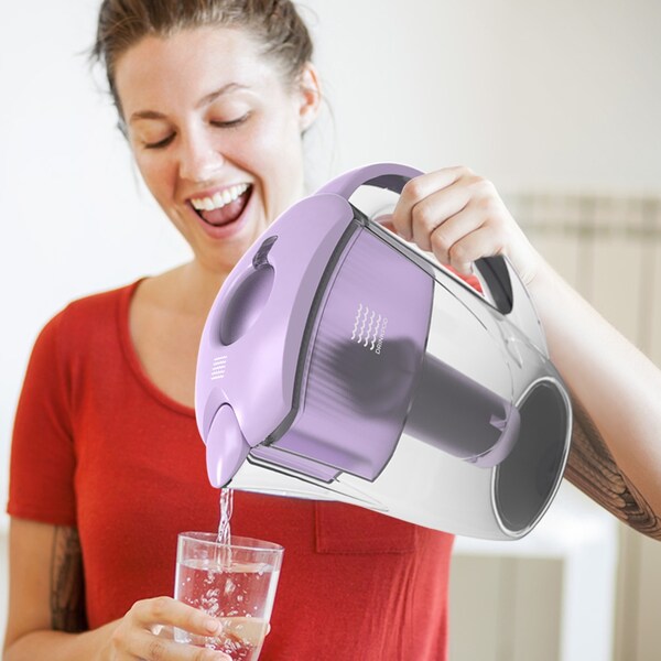 Drinkpod Drinkpod Alkaline Water Filter Pitcher, 8-Stage Cartridge 2.5L Includes 3 Alkaline Water Filters - DPPITCHER1SLV