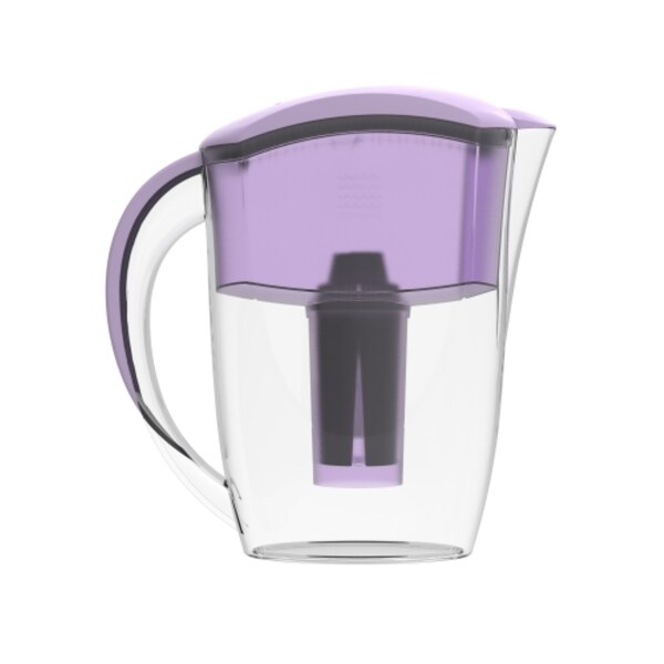 Drinkpod Drinkpod Alkaline Water Filter Pitcher, 8-Stage Cartridge 2.5L Includes 3 Alkaline Water Filters - DPPITCHER1SLV