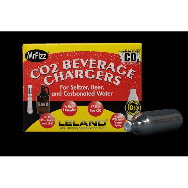 Leland 8 g Mr. Fizz Seltzer Charger Cartridges, 10PK - 30407-6