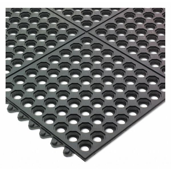 San Jamar Bagged Mat, 36"x36"x1/2", Light Duty, Blk - KM1140B
