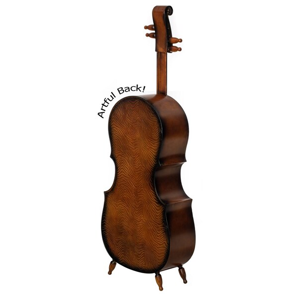 Vintiquewise Cello-Shaped Wine Holder 10-Bottle Freestanding Metal Rack Vintage Decorative Storage - QI004779