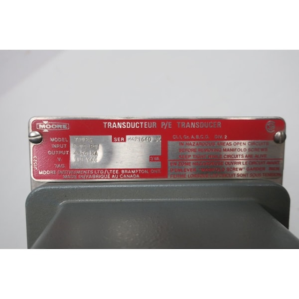 Transductor de presión a corriente de Moore 4-20mA 3-15Psi 115V-AC - 781P6