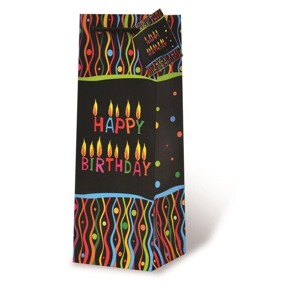 Wrap-Art Make A Wish Printed paper Bag with Plastic Rope Handle - 17620