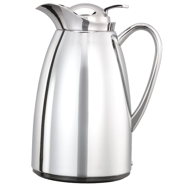 Service Ideas Classy Carafe, Vacuum Insulated Carafe, Glass Vacuum, 0.6 Liter, Polished - CJZ6CH