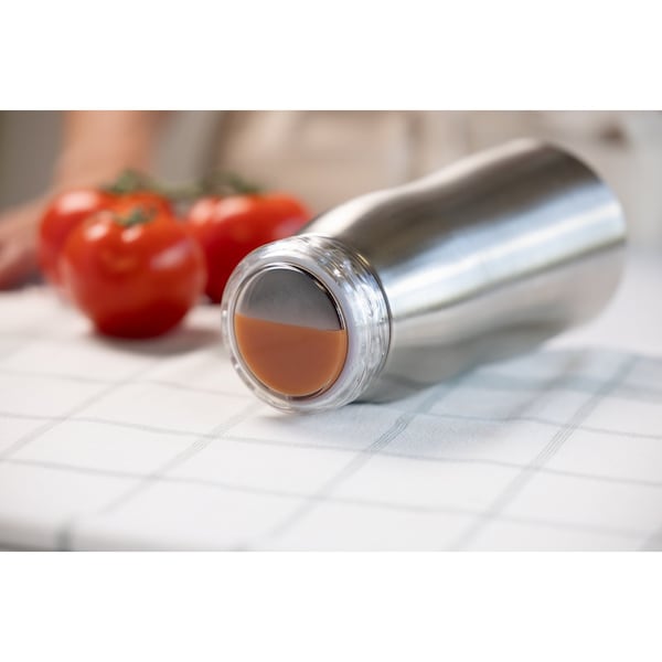 Service Ideas VersaVac Bottle, Stainless Vacuum, Twist and Seal Lid, 1 Liter, Brushed - VV10SSTS