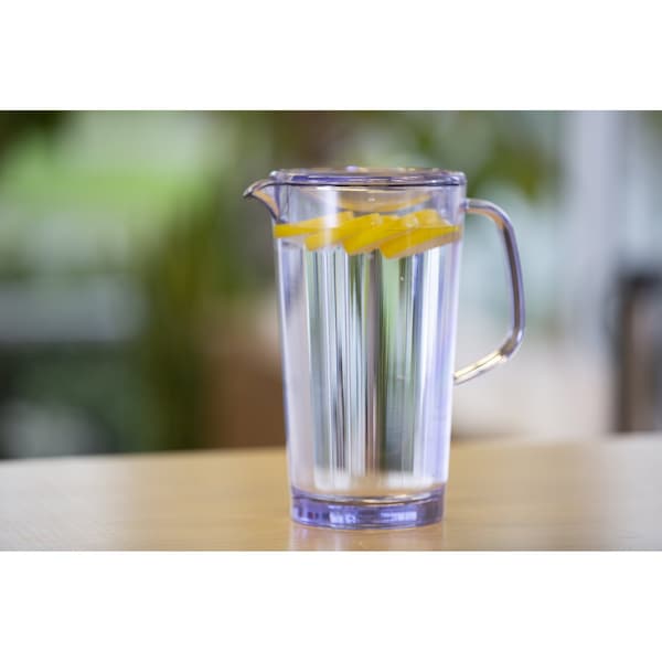 Service Ideas Cold Beverage Pitcher with Lid, 64 Ounces, 1.9 Liter, BPA-free, Clear - 10-00403-000