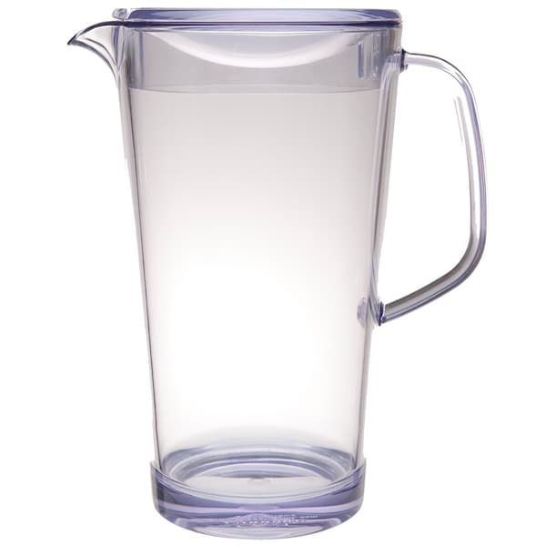 Service Ideas Cold Beverage Pitcher with Lid, 64 Ounces, 1.9 Liter, BPA-free, Clear - 10-00403-000