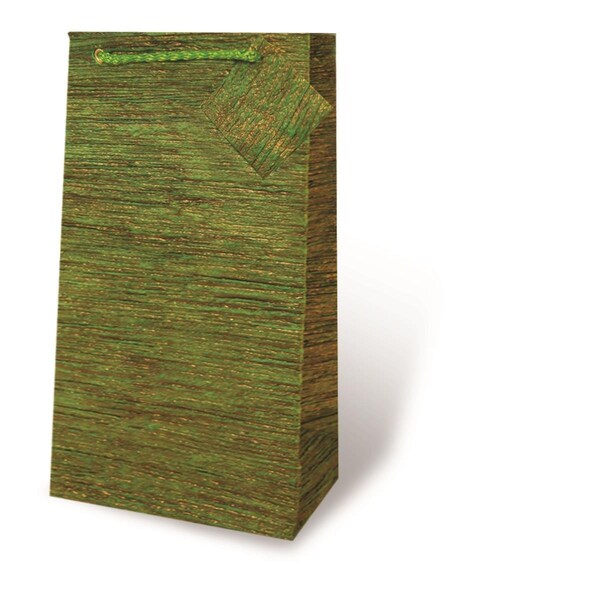 Wrap-Art Handmade Paper 2 Bottle No. Holographic Foil Bag - 17437