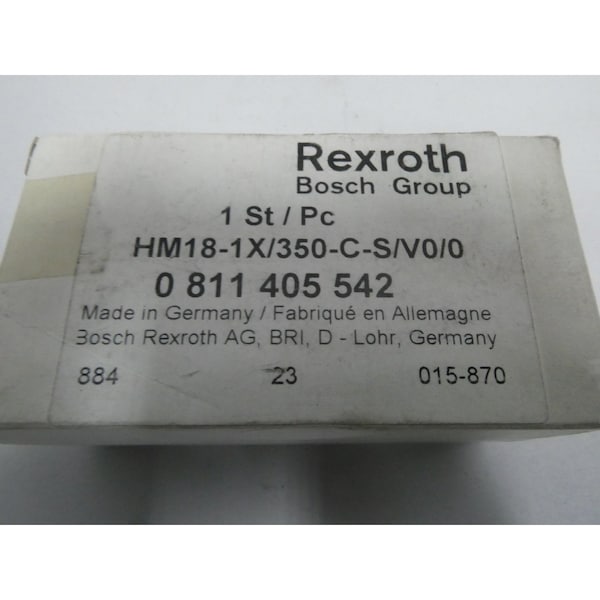 SENSOR DE PRESIÓN DE 14-30V Y 0-350BAR - HM18-1X/350-C-S/V0/0 de Rexroth