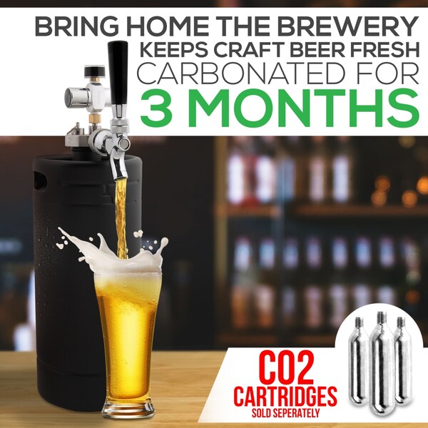 Nutrichef Homebrew Mini Keg Beer Dispenser, PKBRTP110 - PKBRTP110