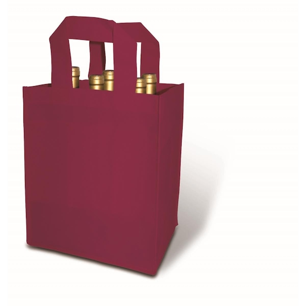 Wrap-Art Non-woven PP Bag Burgundy - 6 Bottle - 25245