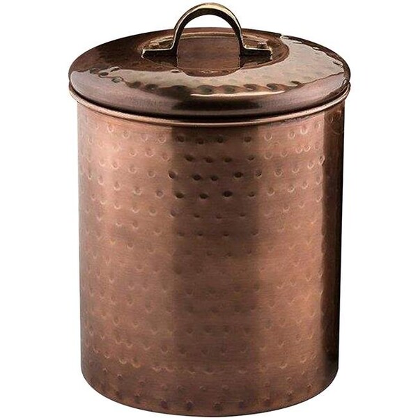 Nusteel Nusteel TG-1843AC-2 2 qt. Hammered Antique Copper Canister - TG-1843AC-2