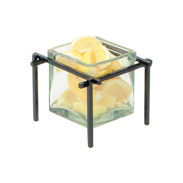 Cal Mil Plastics Cal-Mil Iron Stair-Step Jar Display 4"W x 12-1/4"D x 7-1/4"H Black - 1803-4-13