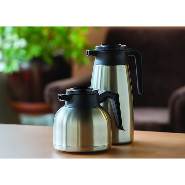 Service Ideas Coffee Decanter, Vacuum Insulated, 1.9 Liter, Stainless Steel - SHS19S