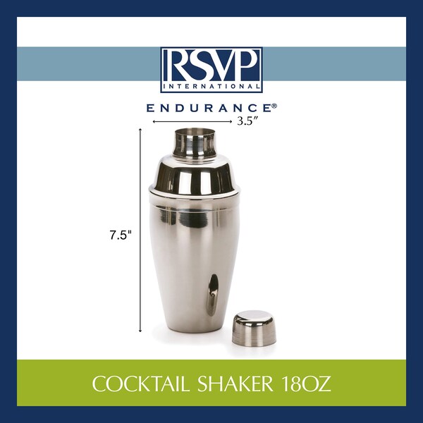 Rsvp International Cocktail Shaker 18oz - M-SHK