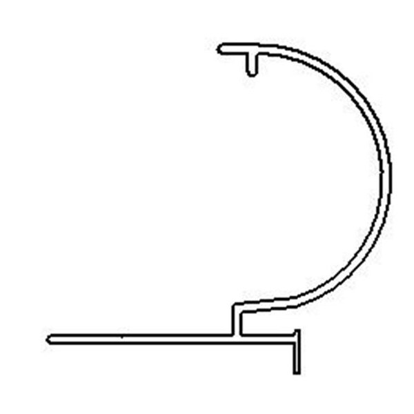 Hands On 3 ft. 9 in. x 6 in. Rimlock 6 Coping Corner; White - 4 Piece - HA972176
