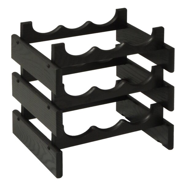 Wooden Mallet 9 Bottle Dakota Wine Rack, Black - WR33BK