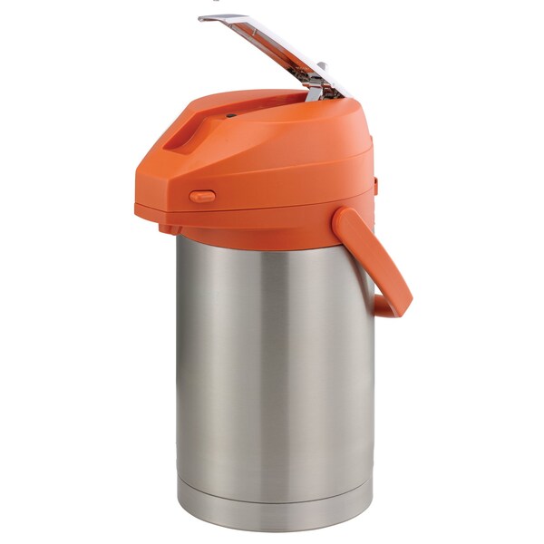 Service Ideas Color Me SVAC, Vacuum Insulated Airpot, Stainless Vacuum, 2.5 Liter, Brushed - CTAL25OR