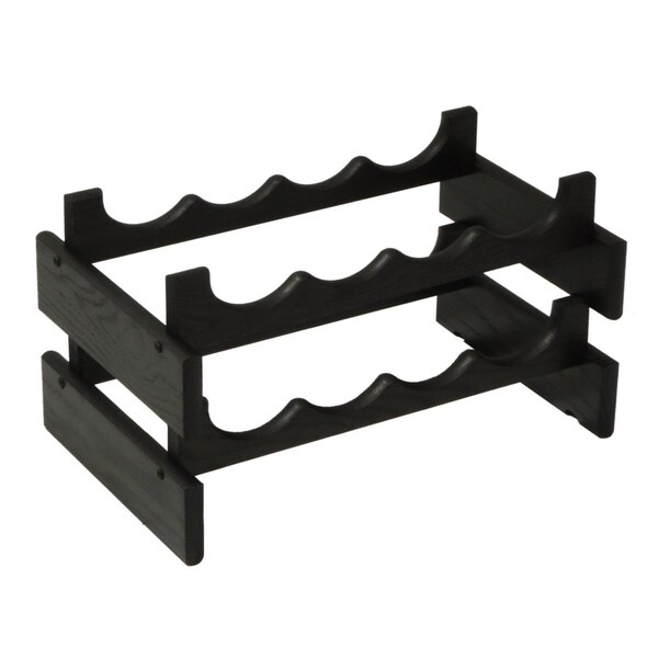 Wooden Mallet 8 Bottle Dakota Wine Rack, Black - WR42BK