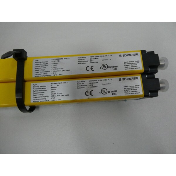 Schmersal Juego de Emisor y Receptor 890 mm 24V-DC Cortina de Luz - SLC440COM-ER-0890-14