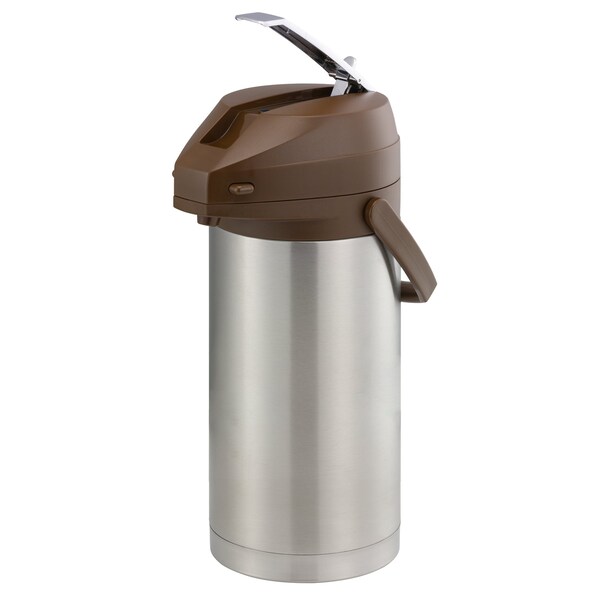Service Ideas Color Me SVAC, Vacuum Insulated Airpot, Stainless Vacuum, 3.7 Liter, Brushed - CTAL37BR