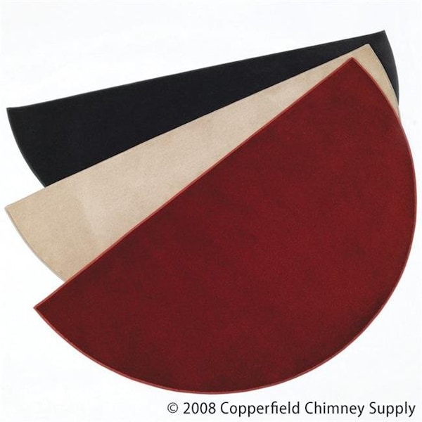 Integra Miltex Chimney 47155 Half Round Hearth Rug - Wine - 27 Inches x 48 Inches - 47155