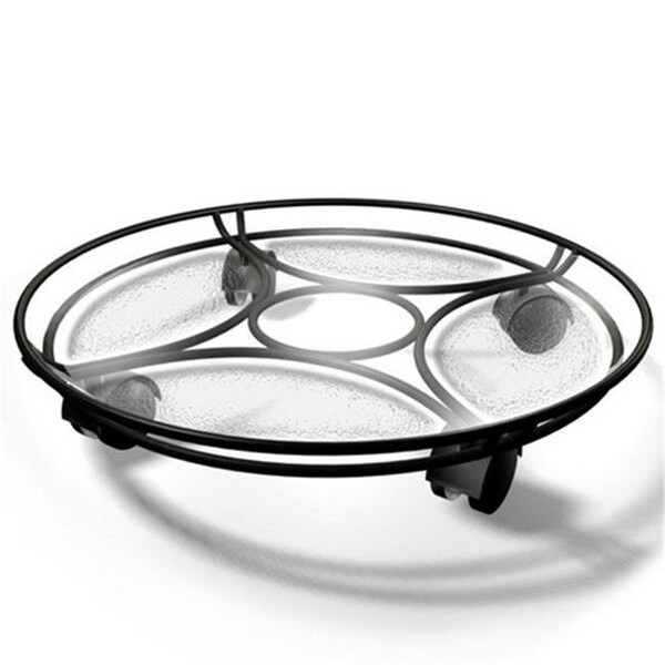 Plastec Plastec PLICD214BK Plastec Delray Saucer Caddy  14-Inches  Black - PLICD214BK