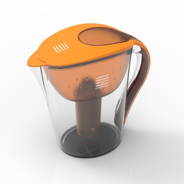 Drinkpod Ultra Premium Alkaline Water Pitcher - 3.5L Pure Healthy Water Ionizer w/3 Alkaline Water Filters - DPPITCHER1XLO