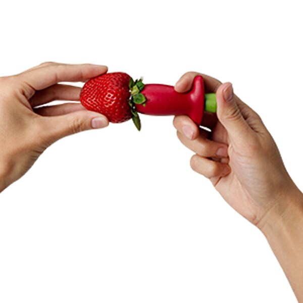 Chef N Chef'n Stem Gem Red/Green Stainless Steel Strawberry Stem Remover - 102-145-005