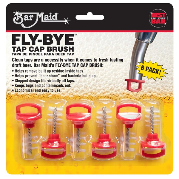 Bar Maid Bar Maid Fly-Bye Tap Cap Brush, PK6 - TAP-BRUSH