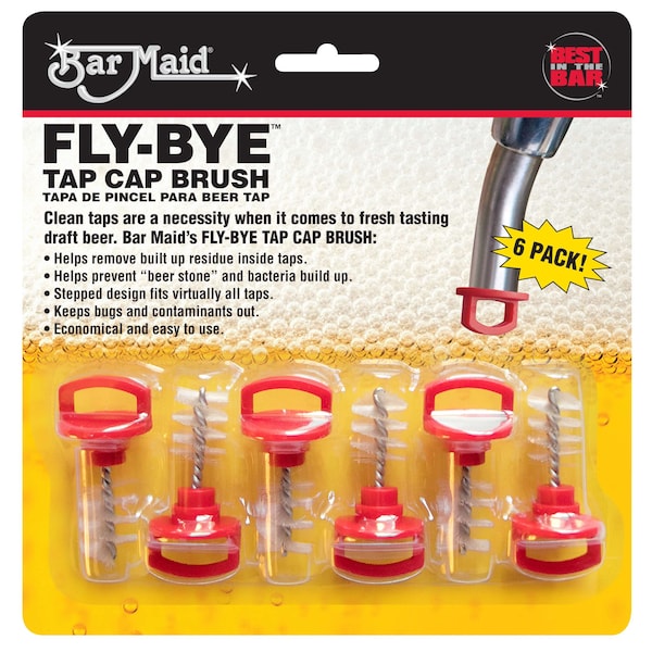 Bar Maid Bar Maid Fly-Bye Tap Cap Brush, PK6 - TAP-BRUSH