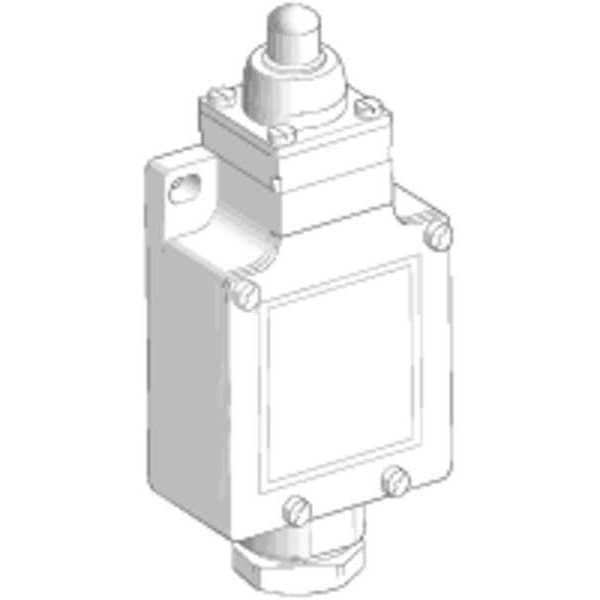 Interruptor de límite, Vástago, Retorno por resorte, 1NC/1NO, 10A @ 240V AC - XCKL110 de Telemecanique Sensors.