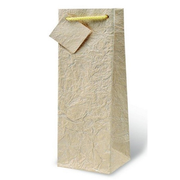 Wrap-Art Natural Textured Wine Bottle Gift Bag - 17762