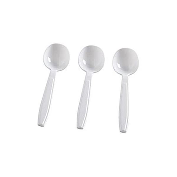 Fineline Settings Fineline Settings 2525-WH White Soup Spoons- BULK - 2525-WH