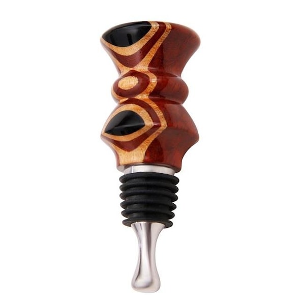 Vinostrumenti VinoStrumenti VSWSM2 Ebony Eye Flat Top Stainless Steel Wine Bottle Stopper - VSWSM2