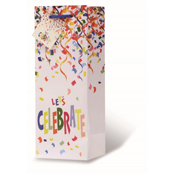 Wrap-Art Lets Celebrate Printed paper Bag with Plastic Rope Handle - 17962
