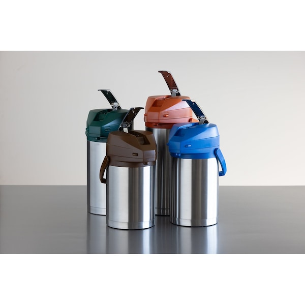 Service Ideas Color Me SVAC, Vacuum Insulated Airpot, Stainless Vacuum, 3.7 Liter, Brushed - CTAL37BL