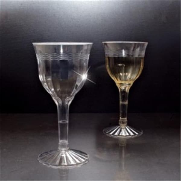 Emi Yoshi EMI Yoshi EMI-REWG28 2 Piece Fluted 6 oz Clear Wine Goblet Case Of 120 - EMI-REWG28
