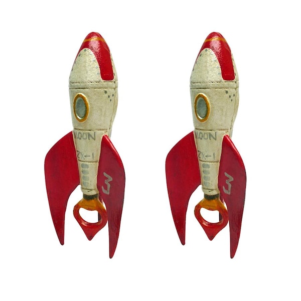 Design Toscano Retro Rocket Ship Cast Iron Bottle Opener, PK 2 - SP9934