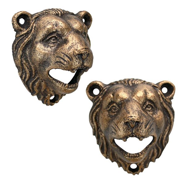 Design Toscano Growling Lion Cast Iron Bottle Opener, PK 2 - SP92956