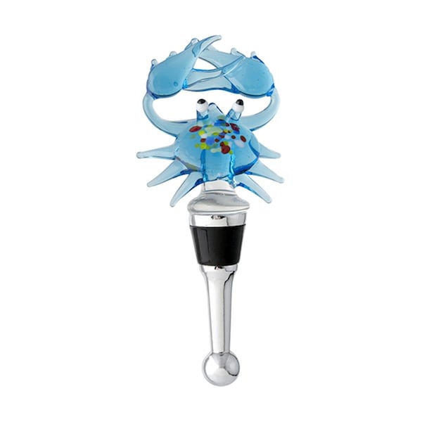 Ls Arts Blue Crab Coastal Collection Bottle Stopper - BS-327C