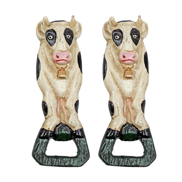 Design Toscano Moo Likes the Brew: Cow Cast Iron Bottle Opener, PK 2 - SP9407