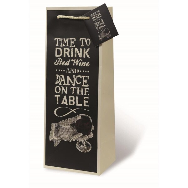 Wrap-Art Dance on the Table Printed paper Bag with Plastic Rope Handle - 17869