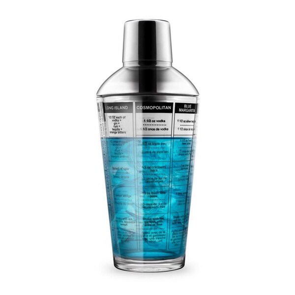 Final Touch Final Touch 16 oz Clear Glass/Stainless Steel Cocktail Shaker - FTA1831