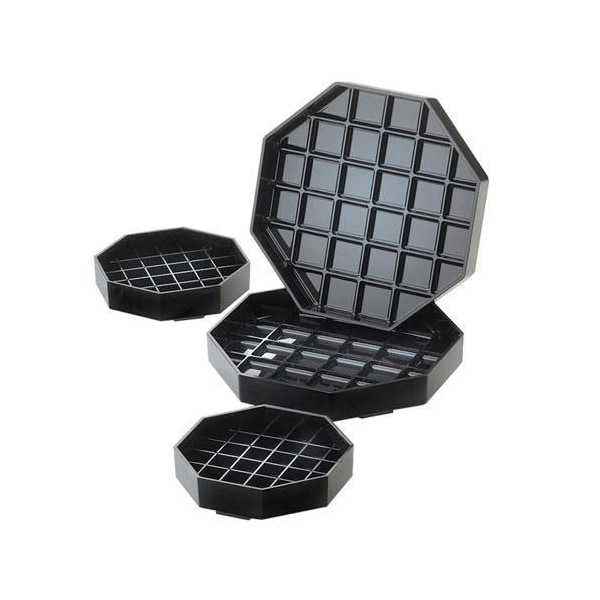 Cal-Mil 6 in x 6 in Black Octagon Drip Tray - 308-6-13